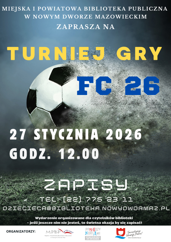 Plakat zapraszający do udziału w turnieju FC 26