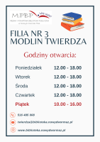 Zmiana godzin otwarcia Filii nr 3 w Modlinie Twierdzy!