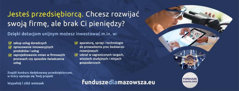 Konkursy dla przedsiębiorców w ramach Regionalnego Programu Operacyjnego Województwa Mazowieckiego.