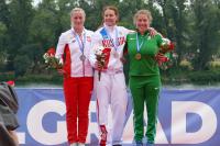 (pierwsza z lewej): Dorota Borowska V-ce Mistrzyni Europy Seniorów na olimpijskim dystansie C-1 200 m.