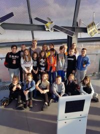 Klasa 4a ze Szkoły Podstawowej nr 1 na wycieczce w Planetarium Centrum Nauki Kopernik.
