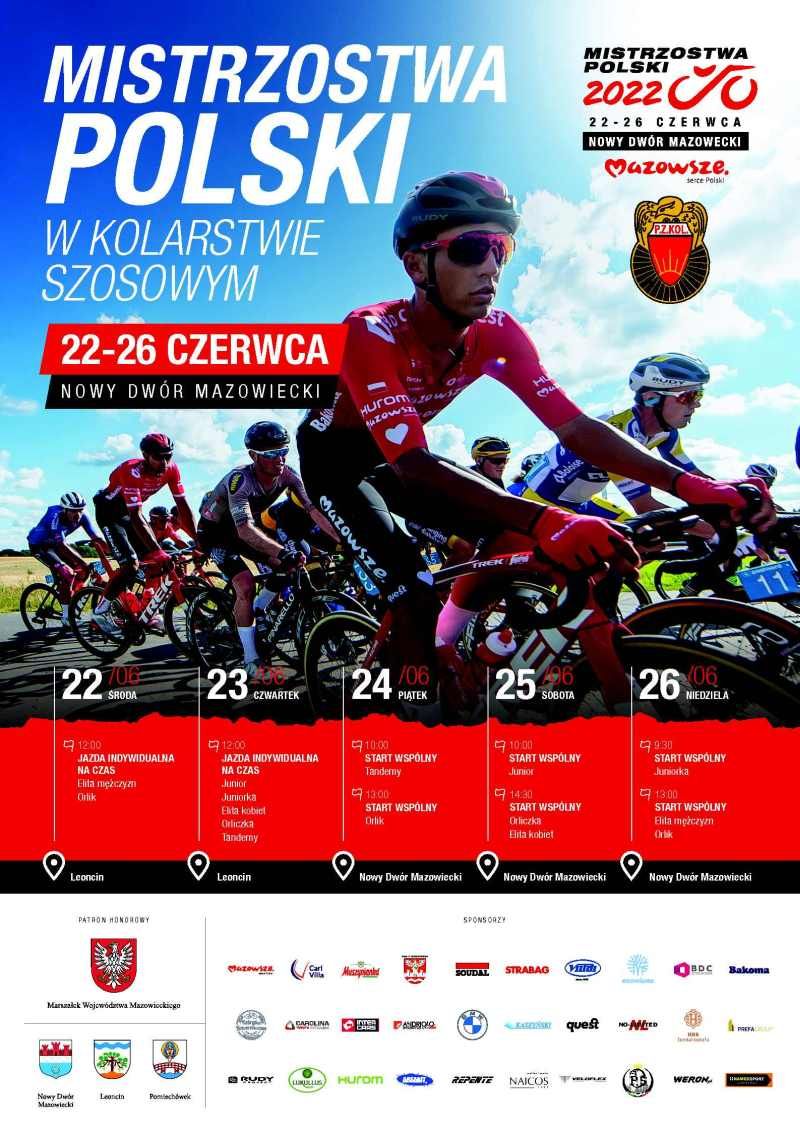 22-26 czerwca 2022 r. Mistrzostwa Polski w Kolarstwie...