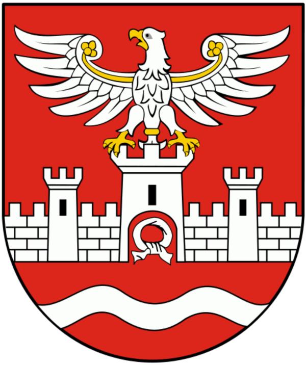 Herb powiatu nowodworskiego.