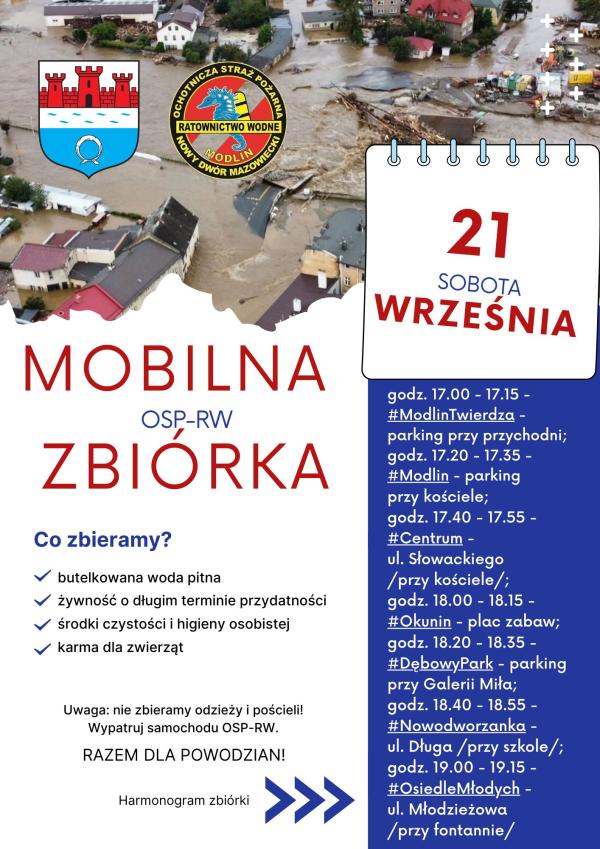 Mobilna zbiórka dla powodzian