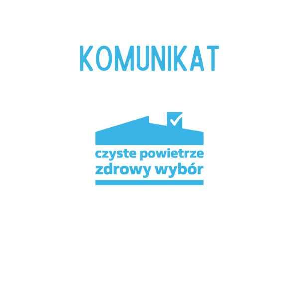 Komunikat czyste powietrze zdrowy wybór.