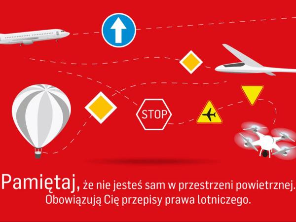 Samolot pasażerski, szybowiec, balon z koszem, dron.