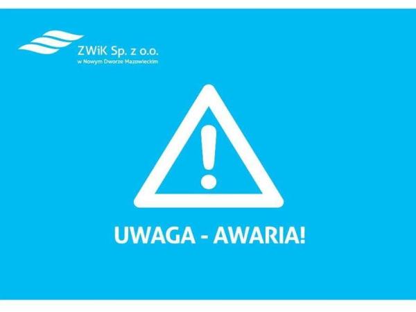 Awaria sieci wodociągowej