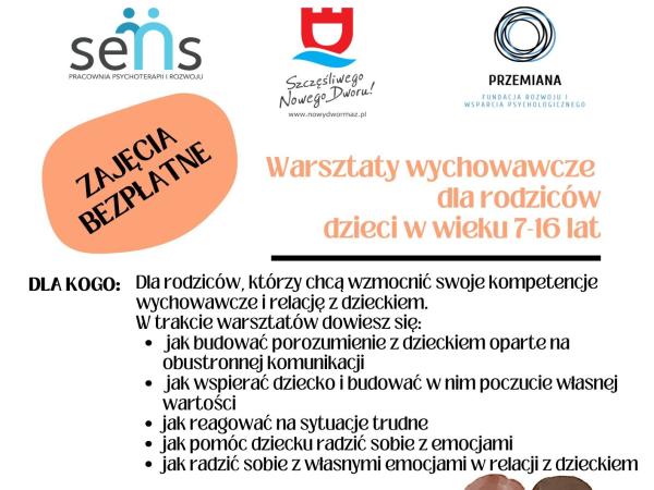 Bezpłatne warsztaty umiejętności wychowawczych