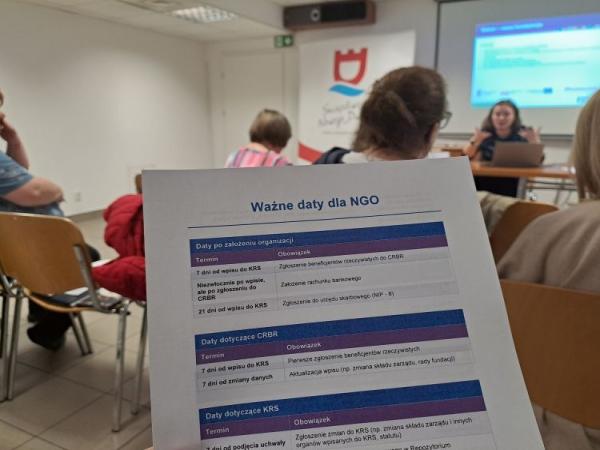 Szkolenie z aspektów formalnoprawnych NGO - relacja