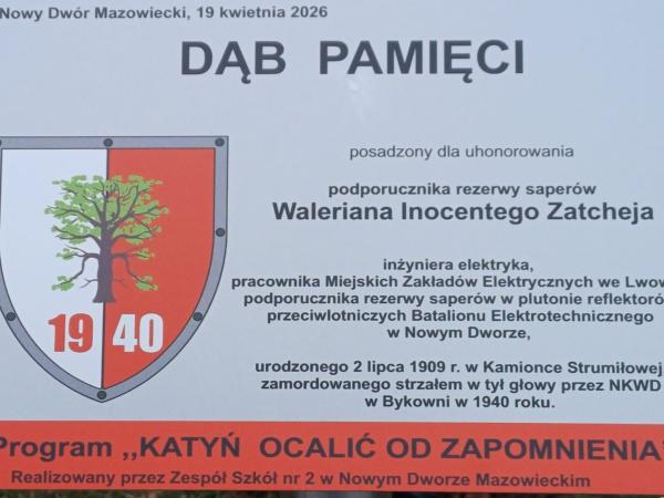 W hołdzie ofiarom zbrodni Katyńskiej